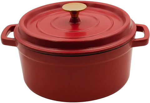 AIDEA Enameled Cast Iron Matte Dutch Oven Pot with Lid All-round for Preparing Low and Slow Cooking Meals