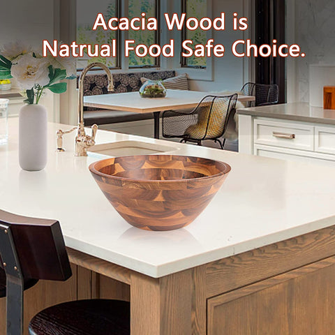 Acacia Single Wood Salad Bowl