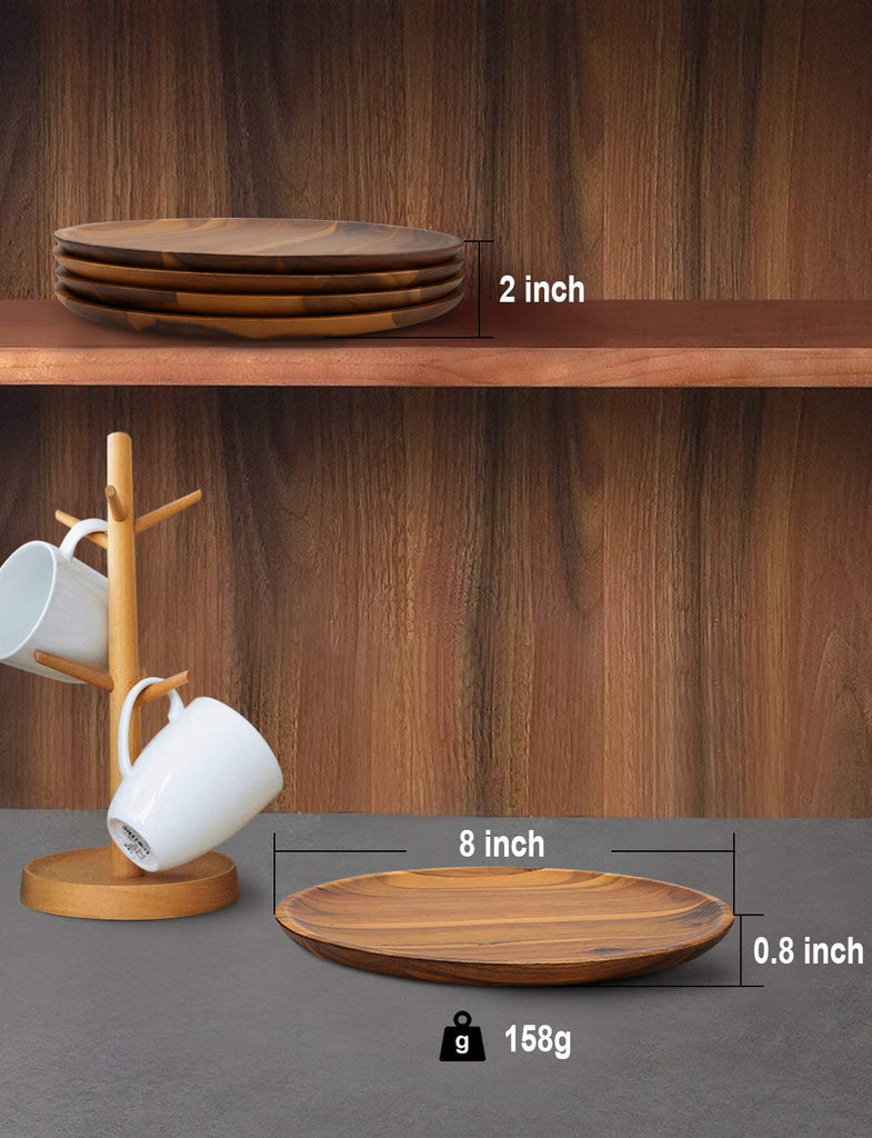 Acacia Wood Dinner Plates