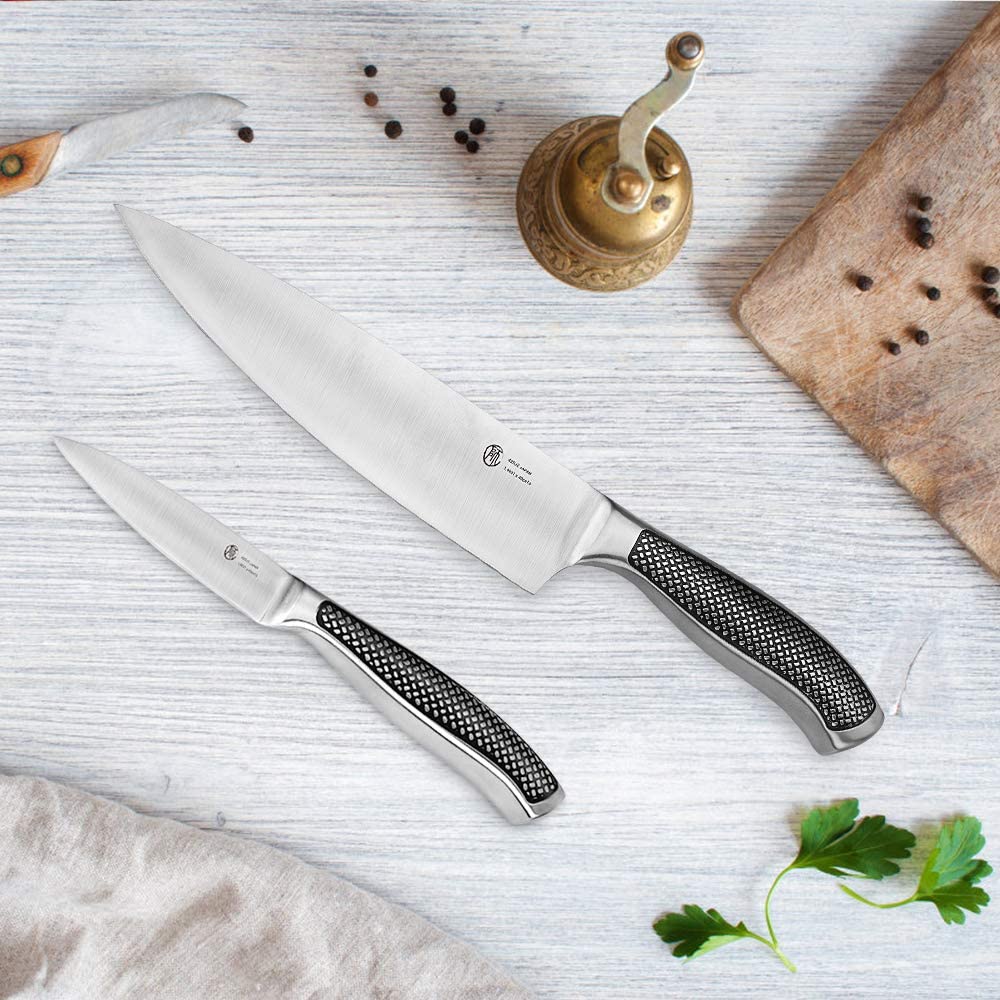 AIDEA Chef Knife - Professional Chef Knife-8 Inch, Japanese Steel, Military Grade & Micarta Handle, Ultra-sharp Kitchen Knife, Ideal for Home & Restaurant
