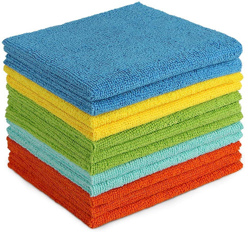 AIDEA Microfiber Cleaning Cloths-12Pack, All-Purpose Softer Highly Absorbent, Lint Free - Streak Free Wash Cloth for House, Kitchen, Car, Window, Gifts(12in.x 12in.)