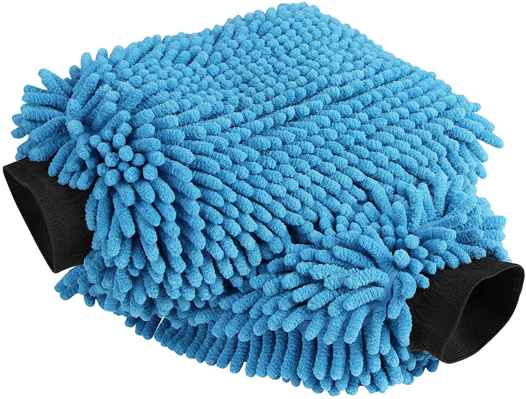 Aidea Car Wash Mitt Microfiber, Scratch & Lint Free, Premium Chenille Microfiber Wash Mitt-Green