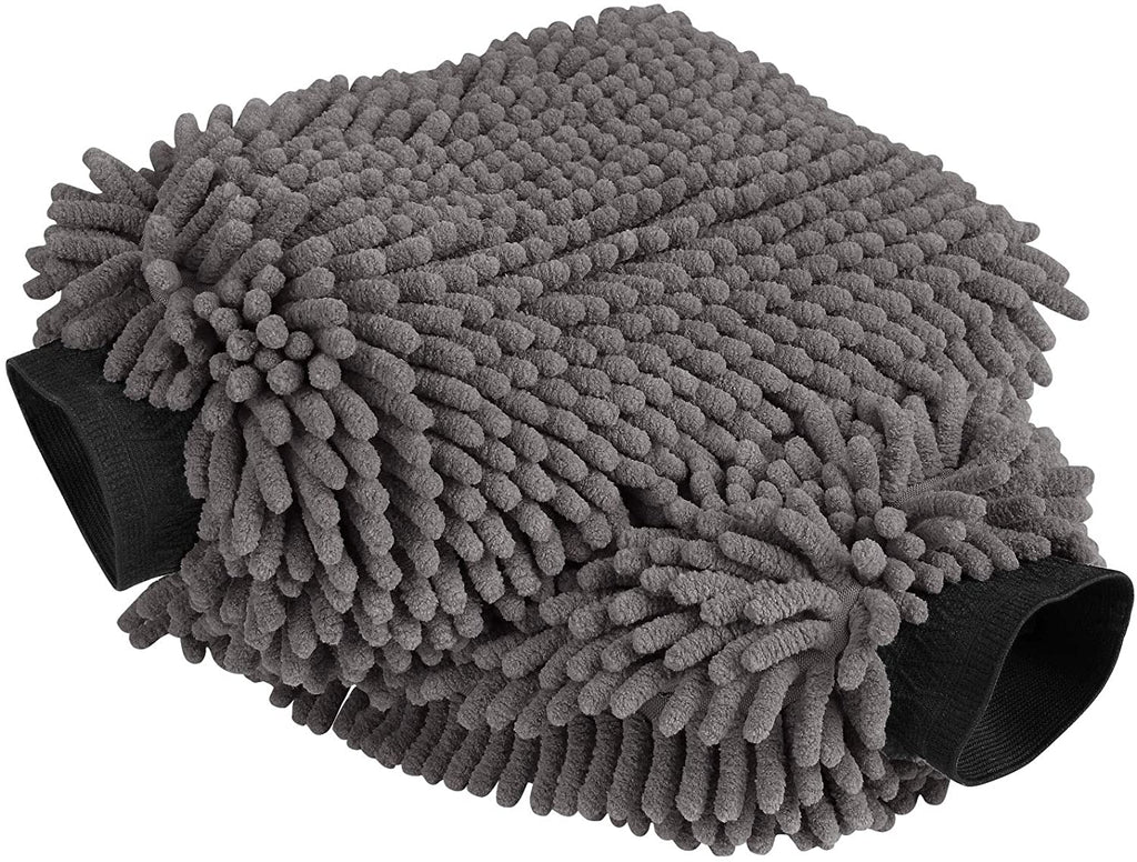 Aidea Car Wash Mitt Microfiber, Scratch & Lint Free, Premium Chenille Microfiber Wash Mitt-Green
