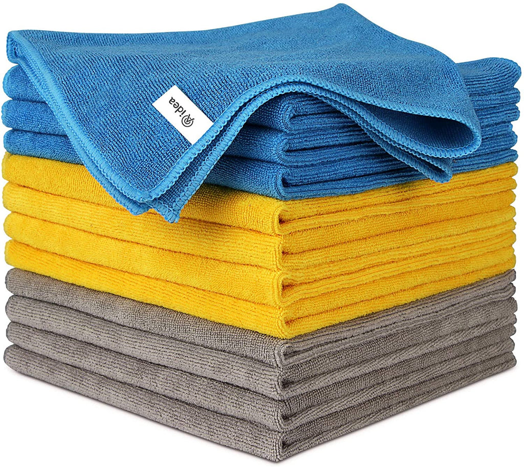 AIDEA Professional Microfiber Cleaning Cloth, Multi-Purpose Microfiber Cleaning Towel, Absorbent Cleaning Rags, Lint-Free Streak-Free, Premium Microfiber Cloth for Cleaning Kitchen, Bathroom, Glass