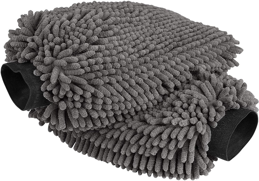 Aidea Car Wash Mitt Microfiber, Scratch & Lint Free, Premium Chenille Microfiber Wash Mitt-Green