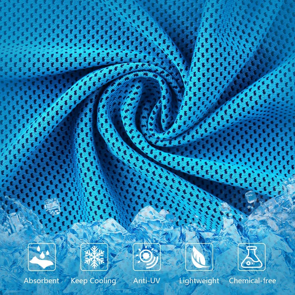 AIDEA Cooling Towel 4-PK(12.5" x39.5“), Microfiber Towel, Instant Chill Cooling Cloth as Cool Rags for Yoga, Sport, Gym, Workout, Camping, Fitness, Running, Workout & More Activities