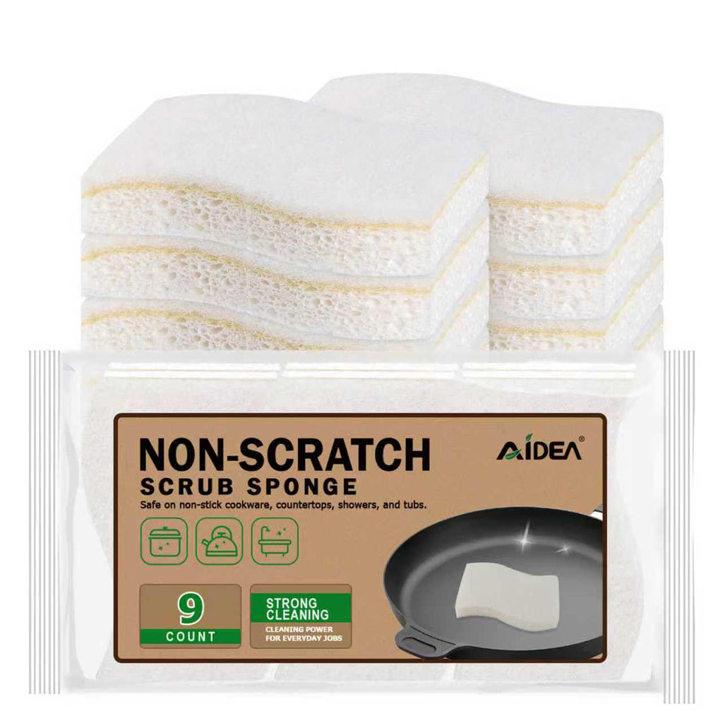AIDEA Sponges Kitchen, Heavy Duty Scrub Sponge, 6Count, Sponges for Dishes