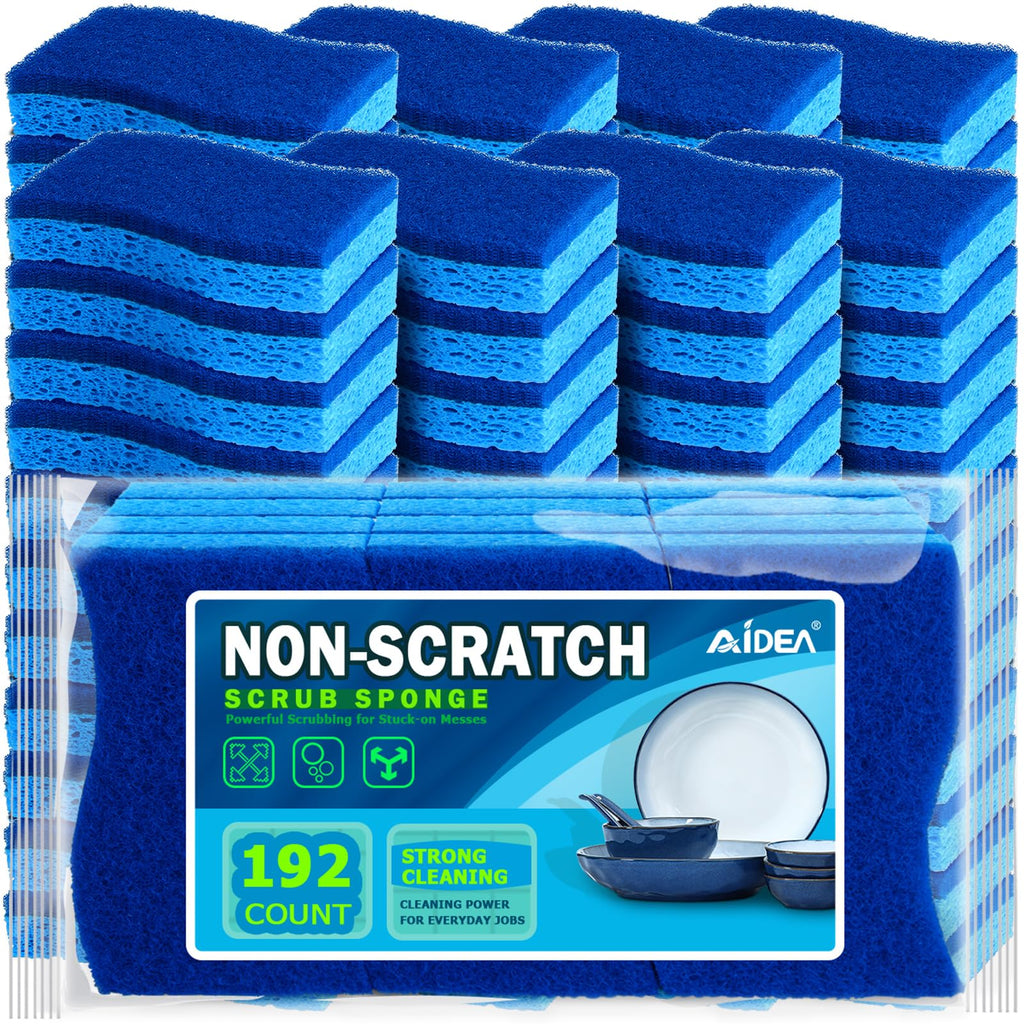 AIDEA Sponges Kitchen, Heavy Duty Scrub Sponge, 6Count, Sponges for Dishes