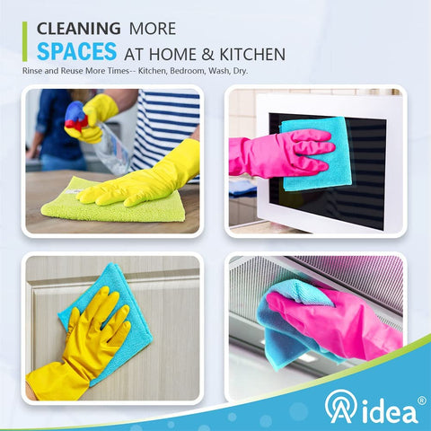 AIDEA Microfiber Cleaning Cloths-50PK, Softer Highly Absorbent, Lint Free Streak Free for House, Kitchen, Car, Window Gifts(12in.x12in.)