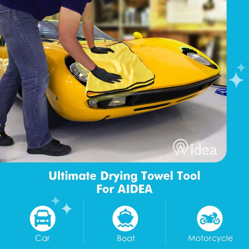 AIDEA Professional Microfiber Drying Towel, Premium Microfiber Towel, Scratch-Free, Strong Water Absorption Drying Towel for Cars, SUVs, RVs, Trucks, and Boats