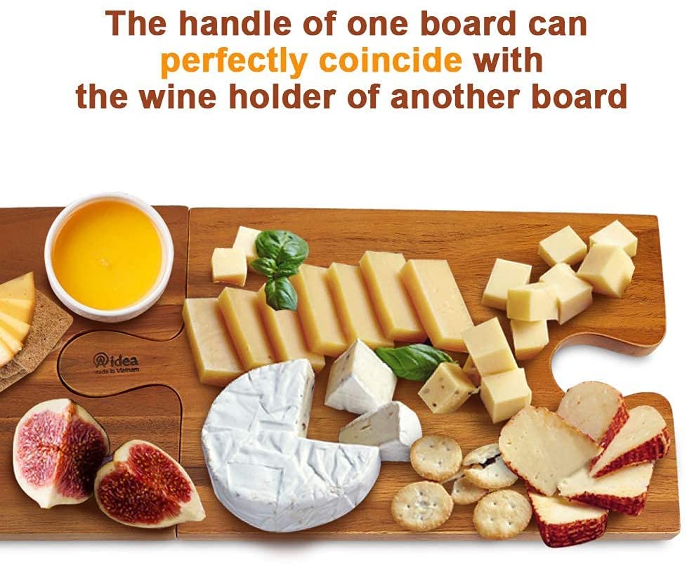 Wooden Charcuterie Board Set with Serving Utensils and Charcuterie Tray -  Cutting Board and Cheese Board for Wine Night, Parties - Homeitusa