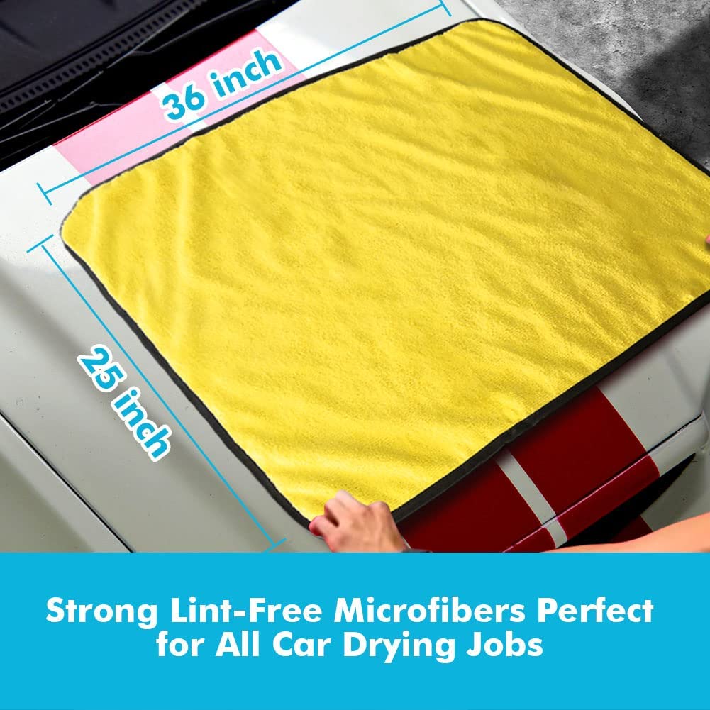 AIDEA Professional Microfiber Drying Towel-2PK, Premium Car Drying Towel  with Silk Edge, Super Absorbent & Scratch-Free, Drying Towel for Cars,  SUVs