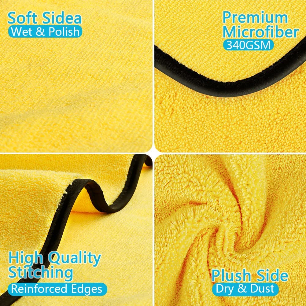 AIDEA Professional Microfiber Drying Towel, Premium Microfiber Towel, Scratch-Free, Strong Water Absorption Drying Towel for Cars, SUVs, RVs, Trucks, and Boats