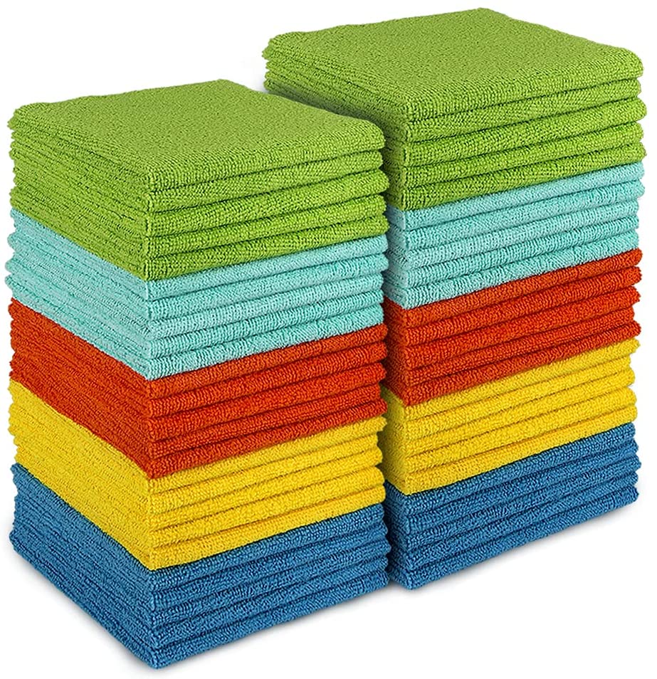 AIDEA Microfiber Cleaning Cloths, All-Purpose Softer Highly Absorbent, Lint Free - Streak Free Wash Cloth for House, Kitchen, Car, Window, Gifts