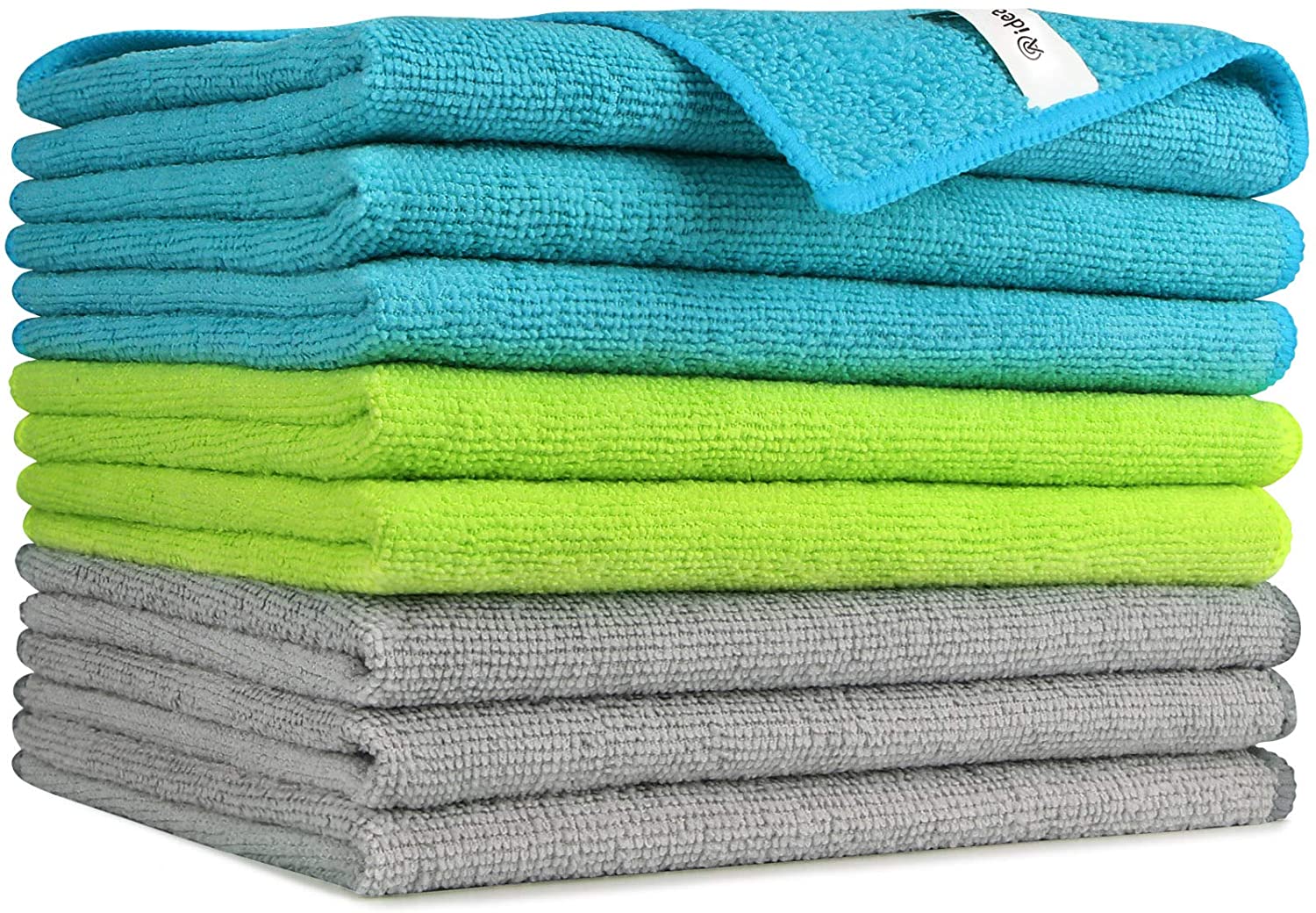 AIDEA Microfiber Cleaning Cloths-8PK, Softer Highly Absorbent