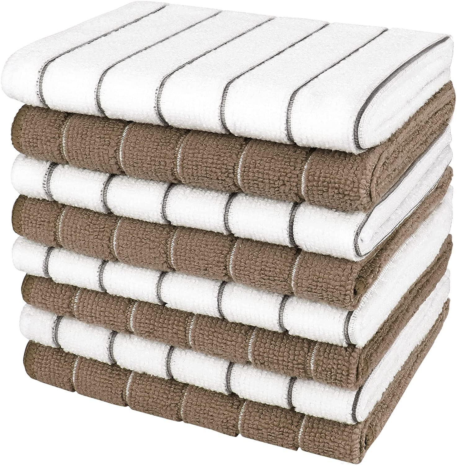 AIDEA Microfiber reinigingsdoeken-8PK, zachte absorberende microvezeldoek, pluisvrije streepvrije reinigingshanddoeken voor auto's, huis, keuken, raamgeschenken ( 30,5 cm x 16 inch AIDEA Microfiber reinigingsdoeken-8PK, zachte absorberende microvezeldoek, pluisvrije streepvrije reinigingshanddoeken voor auto's, huis, keuken, raamgeschenken ( 30,5 cm x 16 inch