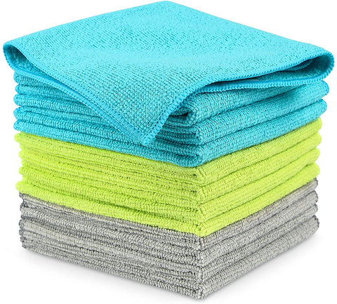 AIDEA Microfiber Cleaning Cloths, Softer Highly Absorbent, Lint Free Streak Free for House, Kitchen, Car, Window Gifts